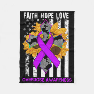 Sonnenblumen Glaube Hoffnung Liebe Kreuz und Fahne Fleecedecke