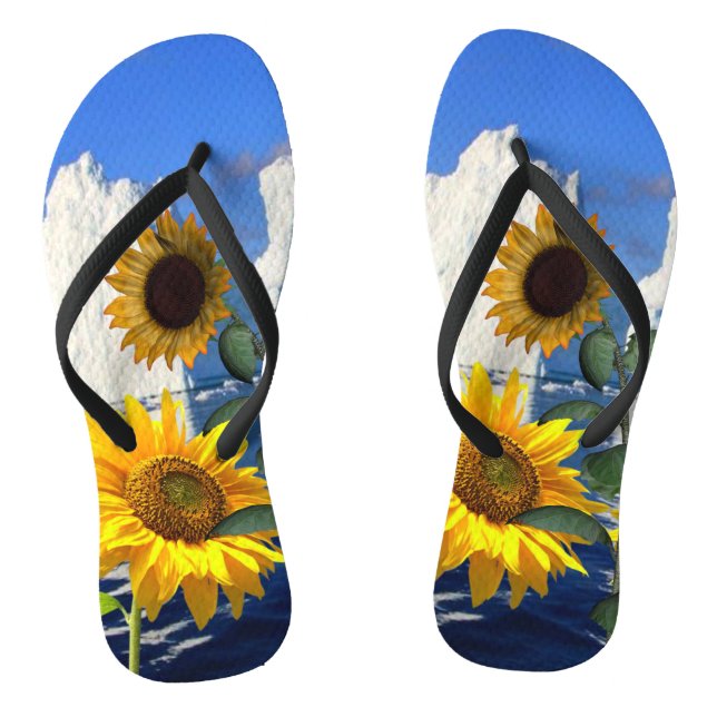 Sonnenblumen-Glitschflip-Flops Flip Flops (Fußbett)