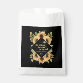 Sonnenblumen Glitzer Graduate Cap Geschenktütchen