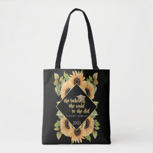 Sonnenblumen Glitzern Diplomkappe 