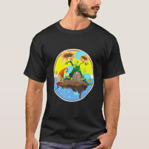 Sonnenblumen-Gnom Insel Heim Garten Farmhaus Hippi T-Shirt