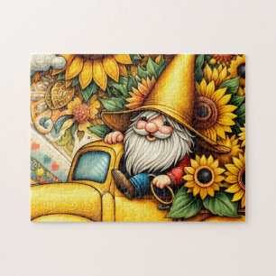 Sonnenblumen-Gnom-LKW Puzzle