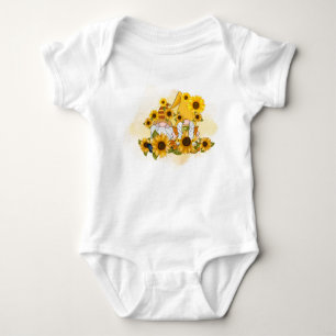 Sonnenblumen Gnomes Baby Strampler