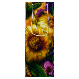 "Sonnenblumen Gold" Geschenktüte Für Weinflaschen