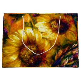 "Sonnenblumen Gold" Große Geschenktüte