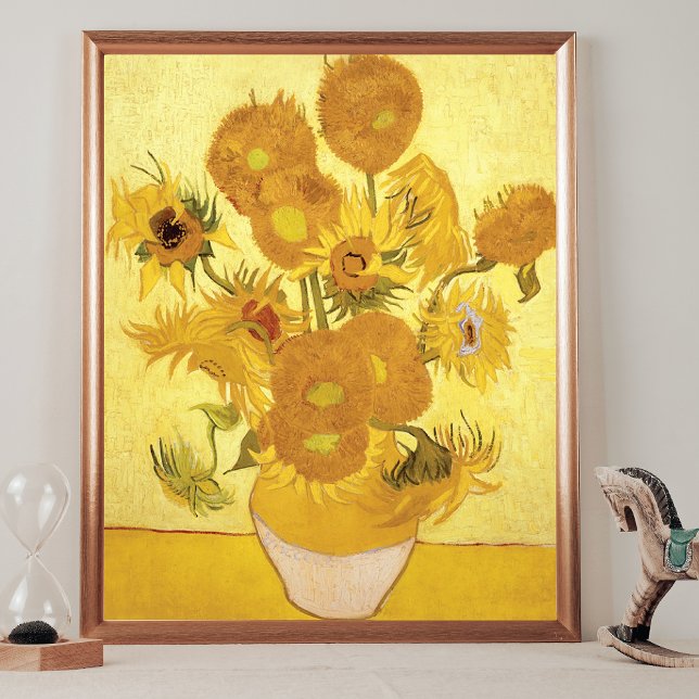 Sonnenblumen Gold Hintergrund Vincent van Gogh Poster (Von Creator hochgeladen)