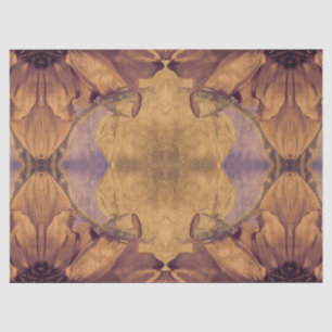 Sonnenblumen Gold Lila Vintages antikes Muster Seidenpapier