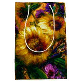 "Sonnenblumen Gold" Mittlere Geschenktüte