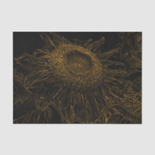 Sonnenblumen Gold Schwarze Blumen Seidenpapier