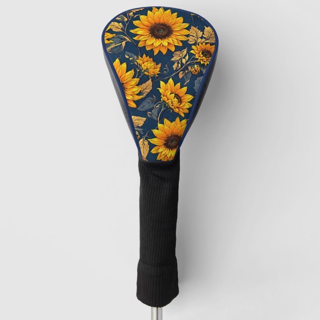 Sonnenblumen Golf Head Cover - T-Shirt in Bloom Headcover (Vorderseite)