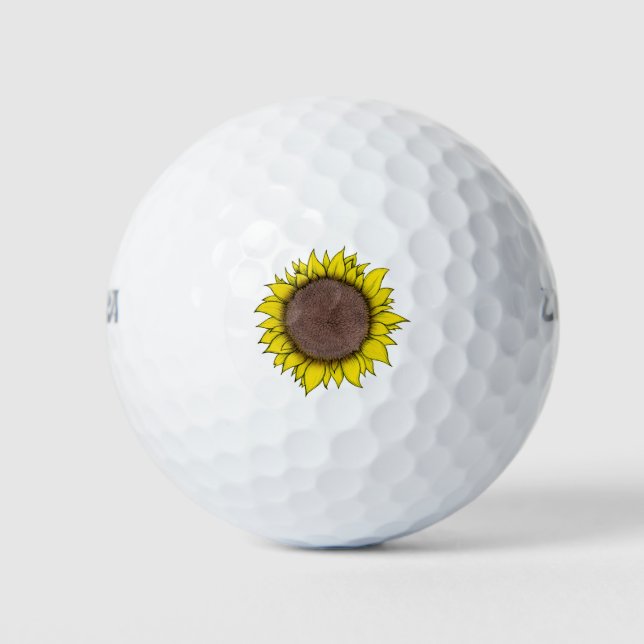 Sonnenblumen Golfball (Vorderseite)