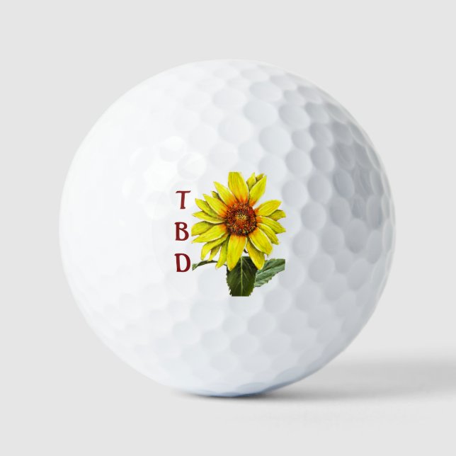 Sonnenblumen-Golfbälle Golfball (Vorderseite)