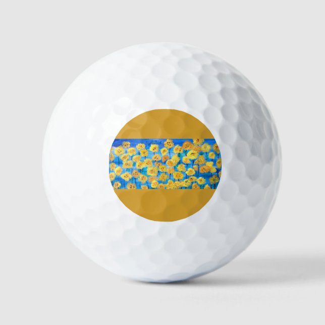 Sonnenblumen-Golfbälle Golfball (Vorderseite)