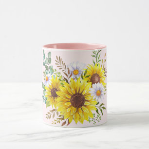 Sonnenblumen-Grafik, Florales Naturgeschenk für Ga Tasse