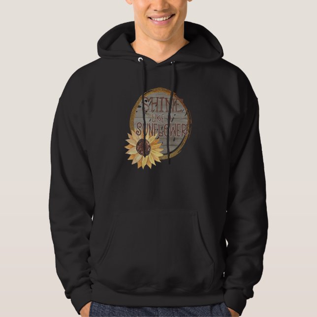 Sonnenblumen Grafischer Sommer Niedlich Lässig 5 Hoodie (Vorderseite)