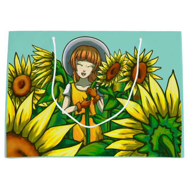 Sonnenblumen Große Geschenktüte (Vorderseite)