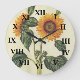 Sonnenblumen Große Wanduhr