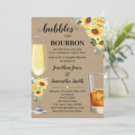 Sonnenblumen Grünblumen Blasen & Bourbon bevor ich Einladung