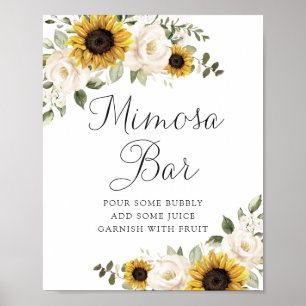 Sonnenblumen Grüne Blumenzwiebelblume Hochzeit Mim Poster