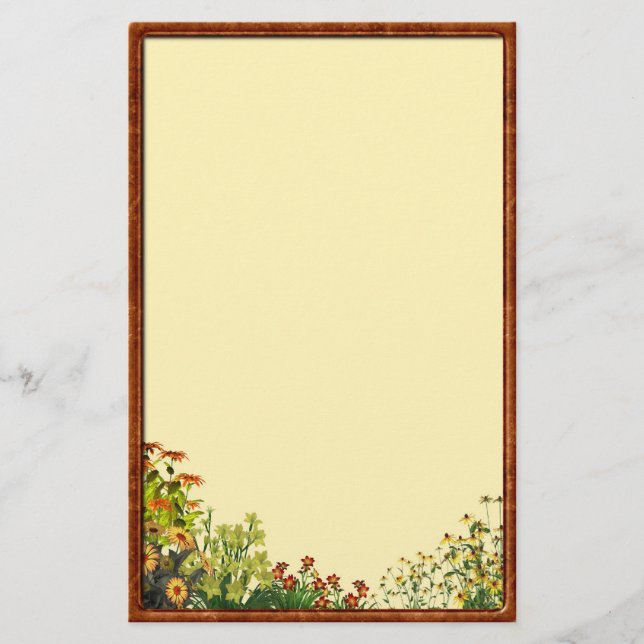 Sonnenblumen Grunge Stationery Briefpapier (Vorderseite)
