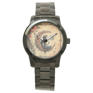 Sonnenblumen-Halbmond-Königin Armbanduhr