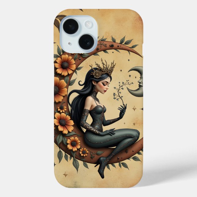 Sonnenblumen-Halbmond-Königin  Case-Mate iPhone Hülle (Rückseite)