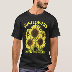 Sonnenblumen Helianthus Sonnenblume Vintage Botani T-Shirt
