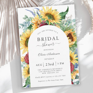 Sonnenblumen Herbst Brautparty Einladung