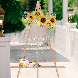 Sonnenblumen-Herbst-Brautparty-Willkommen  Acrylschild