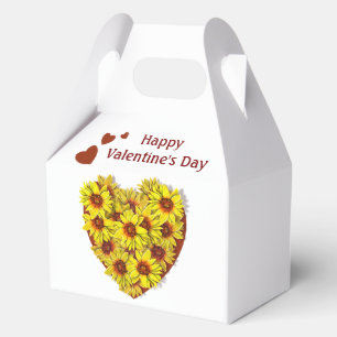 Sonnenblumen-Herz-Geschenkbox Geschenkschachtel