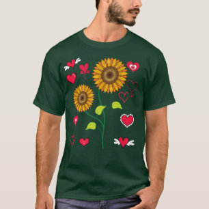 Sonnenblumen Herz Sonnenschein Gelbe Blume Blossom T-Shirt