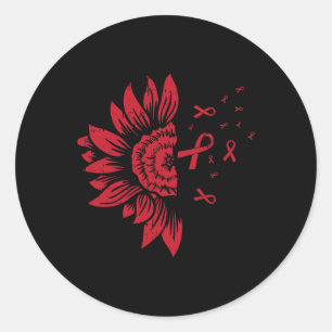 Sonnenblumen HIV Aids Gehirnaneurysma Stroke Coole Runder Aufkleber