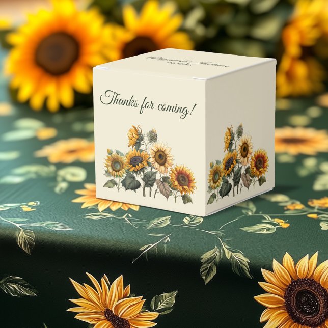 Sonnenblumen Hochwald Grün rustikal Geschenkschachtel (Von Creator hochgeladen)