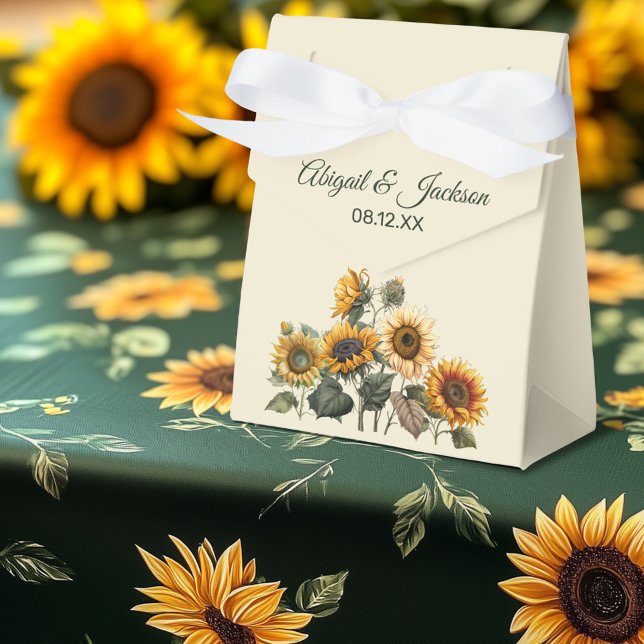 Sonnenblumen Hochwald Grün rustikal Geschenkschachtel (Von Creator hochgeladen)