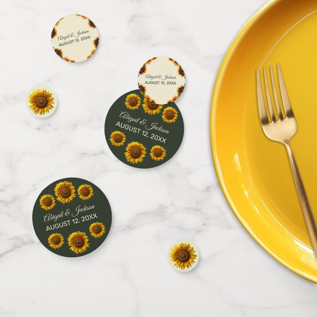 Sonnenblumen Hochwald Grün rustikal Konfetti (Von Creator hochgeladen)