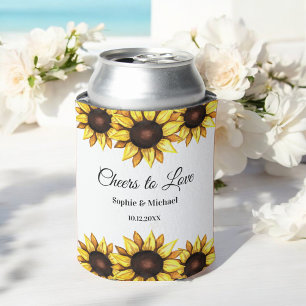 Sonnenblumen Hochzeit Cheers Floral Dosenkühler