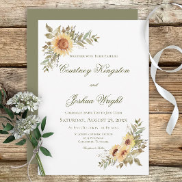 Sonnenblumen-Hochzeit Einladung
