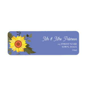 Sonnenblumen-Hochzeit-Rücksendeadresse