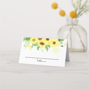 Sonnenblumen Hochzeit Rustikal Elegant Platzkarte