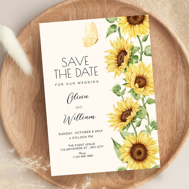 Sonnenblumen-Hochzeit Save The Date (Von Creator hochgeladen)