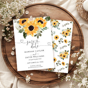 Sonnenblumen-Hochzeit Save The Date