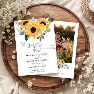 Sonnenblumen-Hochzeit Save The Date