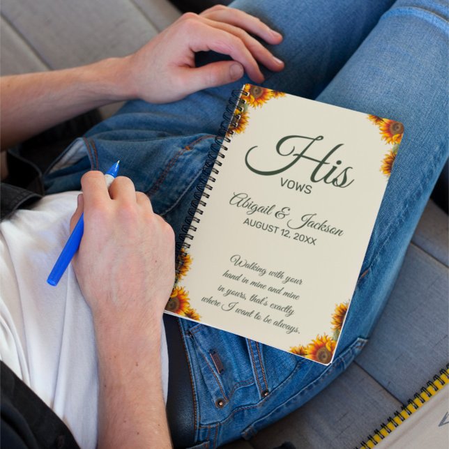 Sonnenblumen Hochzeit Seine Stimmen anpassbare Not Notizblock (Von Creator hochgeladen)