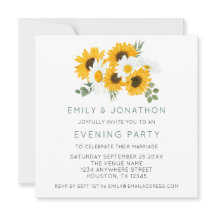 Sonnenblumen Hochzeitliches Abend Party