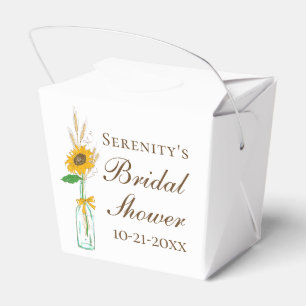 Sonnenblumen-Hochzeitsdusche im Boho-Land-Stil Geschenkschachtel