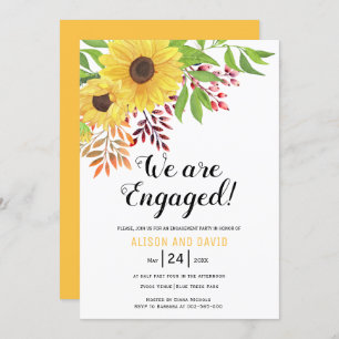 Sonnenblumen Hochzeitsfeier Einladung