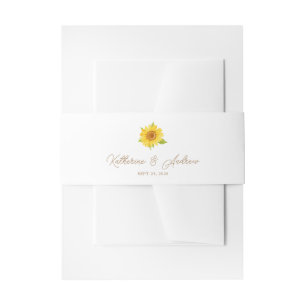 Sonnenblumen-Hochzeitsfeier Einladungsbanderole