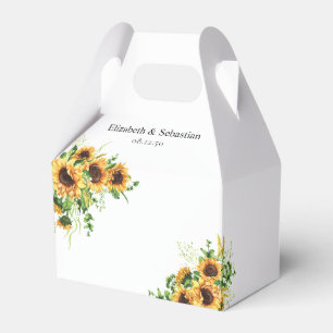 Sonnenblumen-Hochzeitsgunstbox Geschenkschachtel