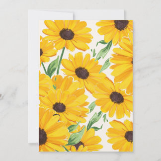 Sonnenblumen Hochzeitskarte Dankeskarte