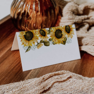 Sonnenblumen Hochzeitspass Platzkarte